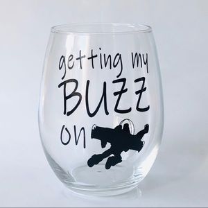 Disney inspired custom stemless wine glass